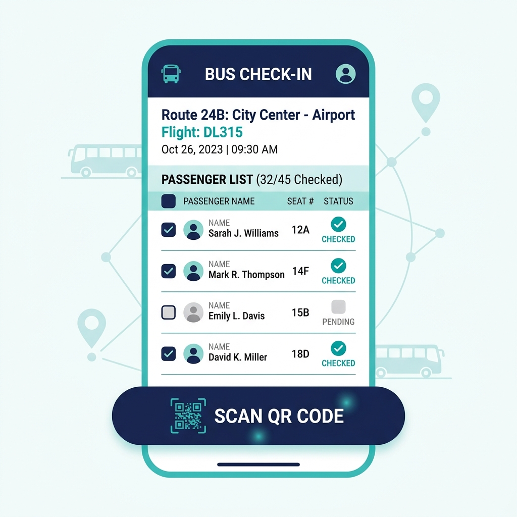 Okibus Control Driver App Mockup