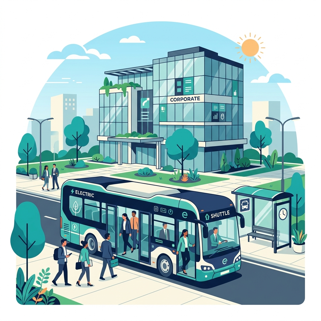 Okibus Corporate Employee Transport shuttle
